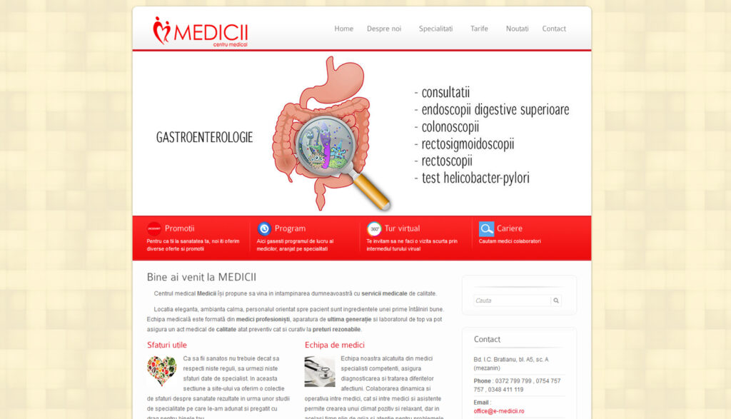Clinica Medicii – site medical realizat de wtzmedia